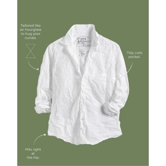 Frank & Eileen - The Barry Button Down Shirt in cream with camel stripe - Picture 15 of 15